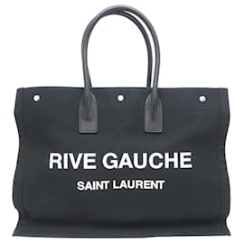 Saint Laurent-Saint Laurent Rive Gauche Tote Bag-Black