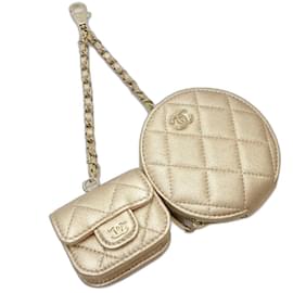 Chanel-Chanel Metallic Gold Coin Purse-Golden