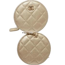 Chanel-Chanel Metallic Gold Coin Purse-Golden