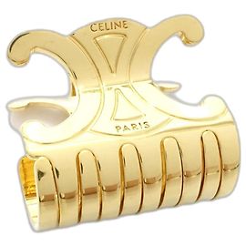Céline Barrette en métal doré moyen Celine Triomphe Doré