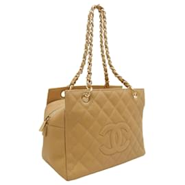 Chanel-Chanel Camel Grained Calfskin Tote Bag-Camel