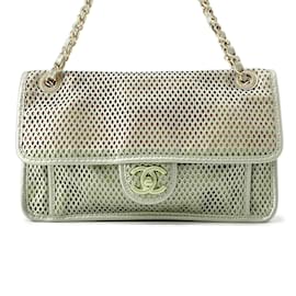 Chanel-Chanel Chain Shoulder Bag-Silvery