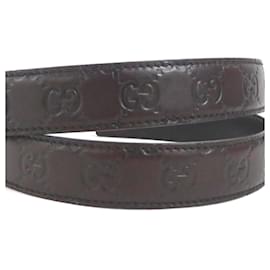 Gucci-Cinto de couro marrom para homem Gucci-Marrom