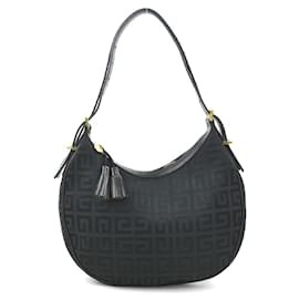 Givenchy-Givenchy Black Canvas and Leather Shoulder Bag-Black