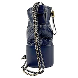 Chanel-Chanel Gabrielle de Chanel Leather Shoulder Bag-Navy blue