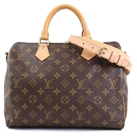 Louis Vuitton-Louis Vuitton Monogram Speedy Bandouliere 30 Handbag-Brown,Monogram