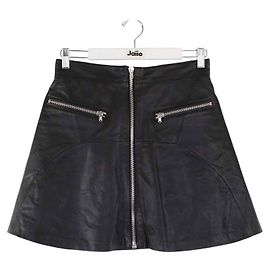 The Kooples Mini saia de couro preta Preto
