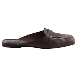 Chanel-Leather mules-Brown
