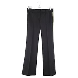 Balmain-Straight wool trousers-Black