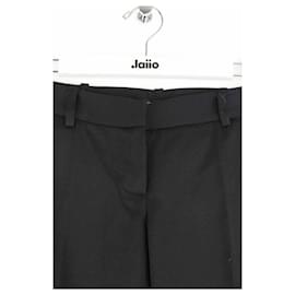 Balmain-Straight wool trousers-Black