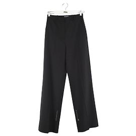 Jacquemus Schwarze weite Wollhose Schwarz