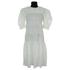 Manoush Robe en coton blanche Blanc