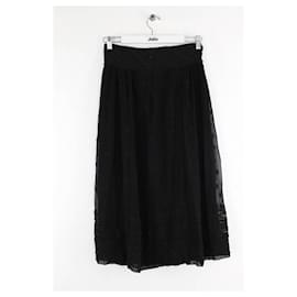 Isabel Marant-Silk skirt-Black