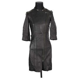 Zadig & Voltaire Schwarzes Lederkleid Schwarz