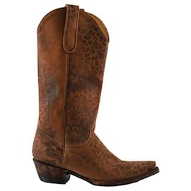 Autre Marque-Suede boots-Brown