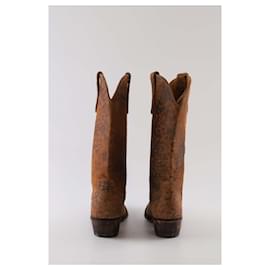 Autre Marque-Suede boots-Brown