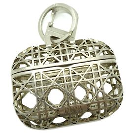 Christian Dior Silver AirPods Pro Case Silvery