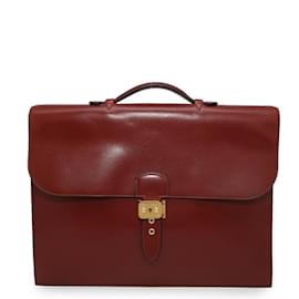 Hermès-Hermes Sac A Depeche Handbag in Rouge H-Red