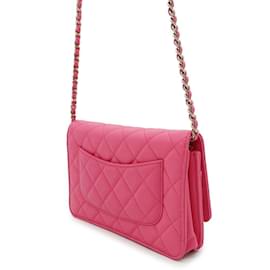Chanel-Chanel Classic Matelasse Chain Wallet-Pink
