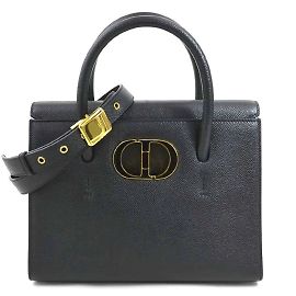 Christian Dior Black Leather Handbag Black