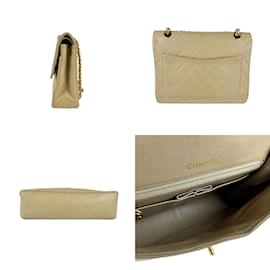 Chanel-Chanel Beige Lambskin Shoulder Bag-Beige