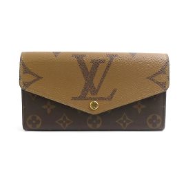 Cartera larga Monogram Reverse Louis Vuitton Castaño Monograma