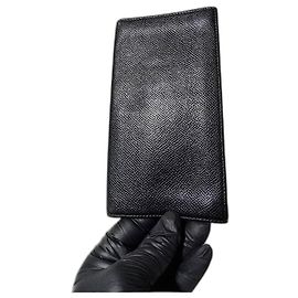 Autre Marque Bvlgari Long Bifold Wallet Black Black