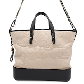 Chanel-Chanel Gabrielle Chain Shoulder Bag-Black,Beige