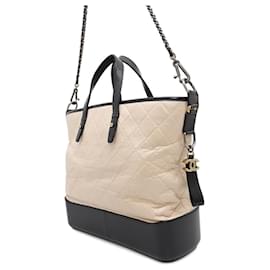 Chanel-Chanel Gabrielle Chain Shoulder Bag-Black,Beige
