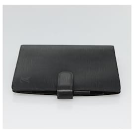 Louis Vuitton-LOUIS VUITTON Epi Agenda MM Day Planner Cover Black R20042 LV Auth bs24981-Black