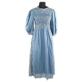 Roseanna Vestido de algodón azul Azul