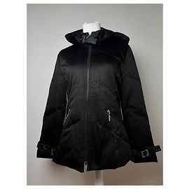 Vintage Courreges Puffer Lederjacke 38/M schwarz Schwarz