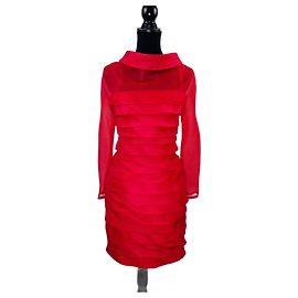 Valentino Garavani Elegantes rotes Valentino-Kleid mit passendem Bolero Rot