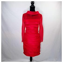 Valentino Garavani-Elegant red Valentino dress with matching bolero-Red