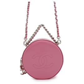 Chanel-Chanel Chain Shoulder Bag Round As Earth Patent A91946-Pink