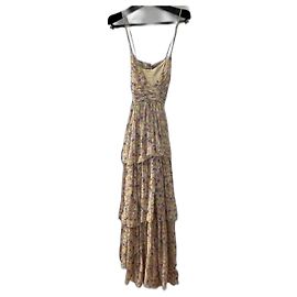 Chanel Seidenkleid Beige mit Blumenprint Beige