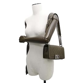 Chanel-Chanel Boy Chanel Small Shoulder Bag-Khaki