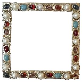 Chanel Bracciale in cabochon multicolore D'oro