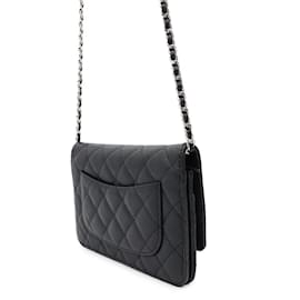 Chanel-Chanel Black Chain Wallet-Black