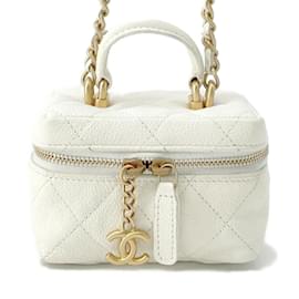 Chanel-Chanel Mini Vanity Case Shoulder Bag-White