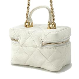 Chanel-Chanel Mini Vanity Case Shoulder Bag-White