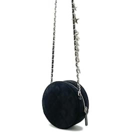 Chanel-Black suede shoulder bag Chanel with chain-Black