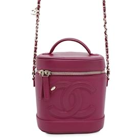 Chanel-Chanel Chain Shoulder Bag in Purple Lambskin-Purple