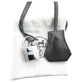 campanella, linguetta e lucchetto Hermès Marrone scuro