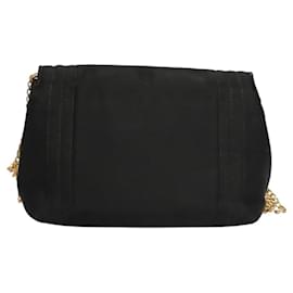 Chanel-CHANEL Chain Shoulder Bag Nylon Black Gold CC Auth bs24449-Black,Golden