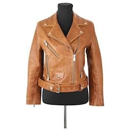 Anine Bing-Leather jacket-Brown