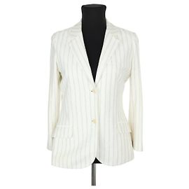 Loro Piana Blazer in cotone bianco Bianco