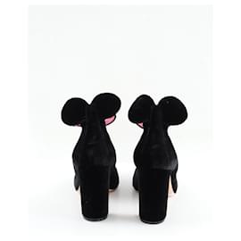 Autre Marque-Velvet heels-Black