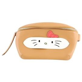 Autre Marque-Leather fanny pack-Brown