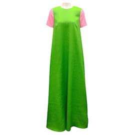 Autre Marque-Emilia Wickstead Green Runway Spring Summer 2019 Textured Cloque Prynella Dress-Green